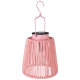 Solarlaterne Gartenlaterne Outdoor aus Metall LED pastellrosa, 22cm