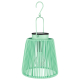 Solarlaterne Gartenlaterne Outdoor aus Metall LED pastellgrün, 22cm