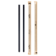 Trinkhalme aus Papier dick einzeln gehüllt schwarz Ø8mm 25cm, 150 Stk.