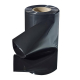 Schlauchfolie 200mm breit, 100my, opak - blickdicht, schwarz, 250 lfm.
