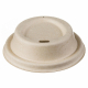 Domdeckel aus Zuckerrohr für Coffee-TO-GO Pappbecher Ø 80mm, 50 Stk.