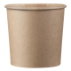 Eisbecher Feinkostbecher aus Pappe Kraftpapier FSC® rund 350ml braun mit Deckel, 50 Stk.