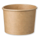 Eisbecher Feinkostbecher aus Kraftpapier FSC® rund 230ml braun mit Deckel, 50 Stk.