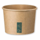 Eisbecher Feinkostbecher aus Kraftpapier FSC® rund 230ml braun mit Deckel, 50 Stk.