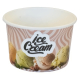 Eisbecher aus Pappe Papierbecher 140 ml bedruckt 'ICE CREAM' Ø70 mm, 50 Stück