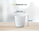 Schnapsbecher Shotbecher Stamperl Pappbecher weiß mit Eichstrich 4cl 40ml, 40 Stk.