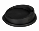 Domdeckel Trinkdeckel für Mehrweg-Kaffeebecher Coffee to go Ø 80mm schwarz