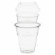 Trinkbecher 300ml + Domdeckel stapelbar + Einsatzbecher Ø 96mm (PLA) 50 Stk.
