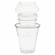 Trinkbecher 300ml + Domdeckel+ 60ml Einsatzbecher stapelbar PLA, 100 Stk.