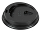 Domdeckel schwarz für Pappbecher - 'Coffee to go' - 200ml mit 80mm Ø, 75 Stk.