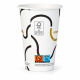 Kaffeebecher CoffeeToGo Pappbecher GOURMET WHITE Fresh Coffee 300ml schmal, 50 Stk.