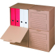 Archivboxen 334x297x330mm mit Frontklappe zur praktischen Befüllung in braun