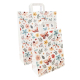 Papiertragetaschen aus Kraftpapier 320+120x400mm mit Schmetterling Motiv weiß, 250 Stk