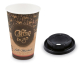 Kaffeebecher XL 'Latte Macchiato' mit Trinkdeckel schwarz 400 ml 510 ml 100 Stk.