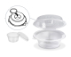 Salatschalen klar mit Dipfach im Domdeckel 1600ml, PP, 25 Stk.