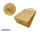Papiertragetaschen 22 x 18 x 8 cm mit EAN-Code braun, 50 Stk.
