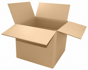 Faltkarton 400x400x(200)-350mm mit variabler Höhe 2-wellig braun