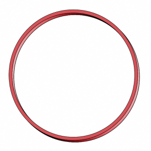 Gummiringe Gummibänder Ø 80mm, 1mm in rot, ca. 80 Stk., 50 gr.