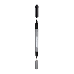 CD/DVD-Marker Fineliner mit Doppelspitze 0,4 mm (fein) bis 3 mm (mittel) schwarz, 10 Stk.