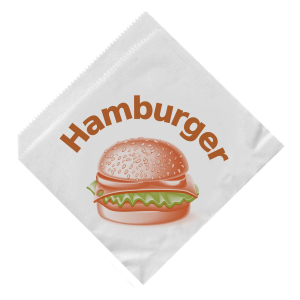Hamburgerbeutel 16 x 16 cm, oben und 1x seitlich offen, 500 Stk.