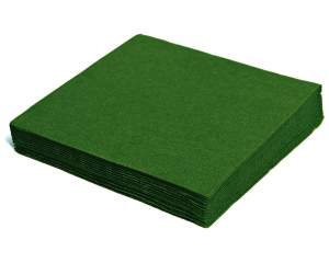 Servietten 33 x 33 cm 1/4 -Falz, 2-lagig dunkelgrün, 50 Stk.