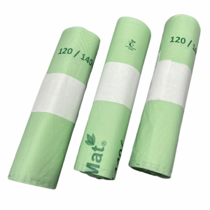 BIOMAT kompostierbare Abfallbeutel für organische Abfälle | 120L / 140L 88x130cm, 10 Stk.