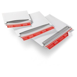 ColomPac Versandtaschen mit Querbefüllung 227 x 160 x -30 mm Vollpappe Selbstklebeverschluss Aufreißfaden weiß