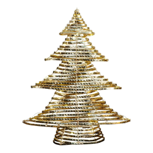LED Weihnachtsbaum 60 cm, gold, 120 Mikro-LEDs warmweiß, Batteriebetrieb