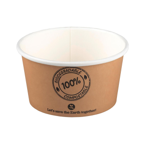 Suppenbecher ToGo Verpackung aus Karton 350ml Ø11.5cm bis 100°C, 25 Stk.
