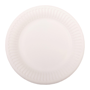Teller aus Pappe rund Ø15cm weiß, 100 Stk.