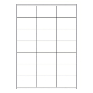 Etiketten Labels selbstklebend weiß 70 x 41mm auf DIN A4, 2100 Stk.