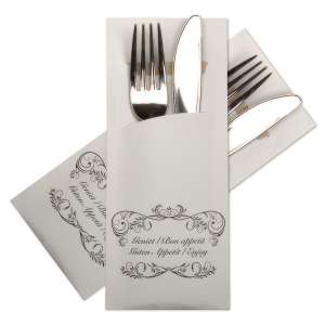 Pochetto Bestecktaschen 200x85mm Aufdruck 'Guten Appetit' , 520 Stk.