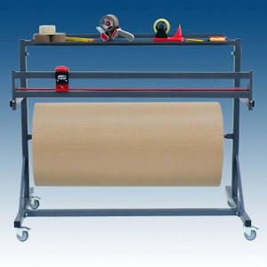 Schneidständer mit stabiler Arbeitsplatte feststehend, Rollenbreite 125cm