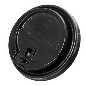 Domdeckel mit Verschlußklappe schwarz für Pappbecher COFFEE TO GO 90mm Ø, 100 Stk.