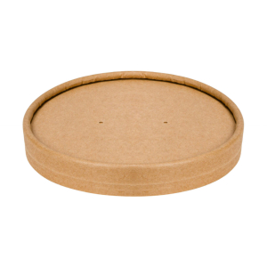 Deckel für Suppenbecher Kraftpapier rund Ø11,5cm, 25 Stk.
