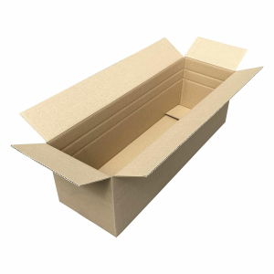 Faltkarton 800x250x(150)-250mm mit variabler Höhe 1-wellig Dickwelle braun