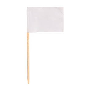 Flaggenpicker Fahnenpicker Deko-Picker zum selbst beschriften, weiß, 500 Stk.