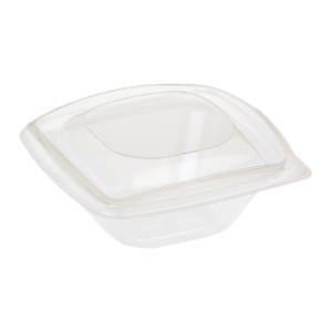 Salatschalen mit Deckel aus PLA transparent 240 ml, 20 Stk.