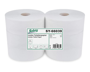 Jumbo Toilettenpapier 2-lagig Recyclingpapier Kerndurchmesser 6.0 cm, 6 Rollen