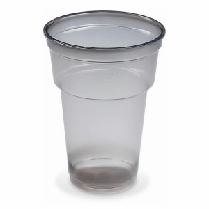 Mehrwegbecher Pfandbecher rauch-grau transparent PP Eichstrich 0,2 l Ø 7,8 cm, 50 Stk.