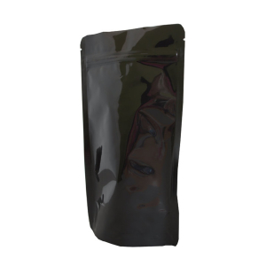 Standbodenbeutel PET schwarz glänzend 130x225x70mm, 500ml, 500 Stk.