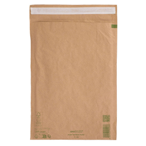 AROFAIR Papierpolstertaschen 250x350+50mm 100% Recycling, Ersatz für Luftpolstertaschen