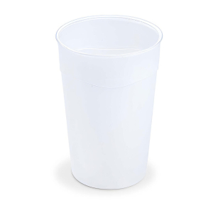 Mehrwegbecher Heißgetränkebecher transparent milchig transluzent Eichstrich 300ml Ø 80mm, 10 Stk.