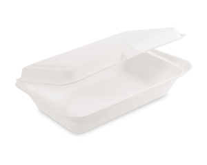 Menüboxen Lunch-Boxen Sandwichbox Zuckerrohr 250x162x63mm, 50 Stk.