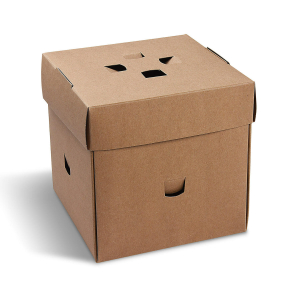 Burgerboxen kraft braun mit Fettbarriere, 14,5x14,5x15 cm, 50 Stk.