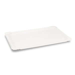 Einweg-Pappteller aus Frischfaser 16 x 22,5 cm fettdicht weiß, 10 Stk.