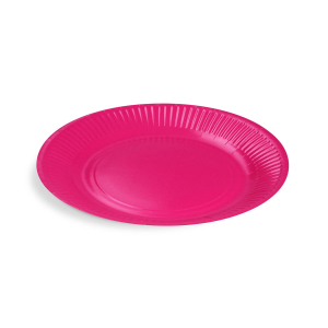 Pappteller Partyteller FSC Mix rund Ø23cm fettdicht fuchsia, 10 Stk.