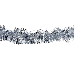 Foliengirlande silber aus PET Ø11cm x 2m