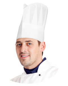 Kochmütze aus Papier, weiß, 10 Stk.