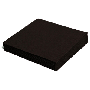 Servietten 33 x 33 cm 1/4 -Falz, 1-lagig schwarz, 100 Stk.
